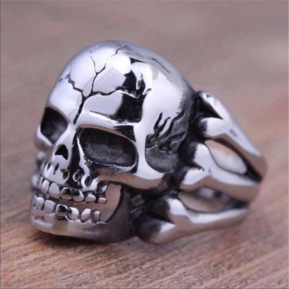heavensparadise Other - Silver Black Tibetan Silver Skeleton Ring